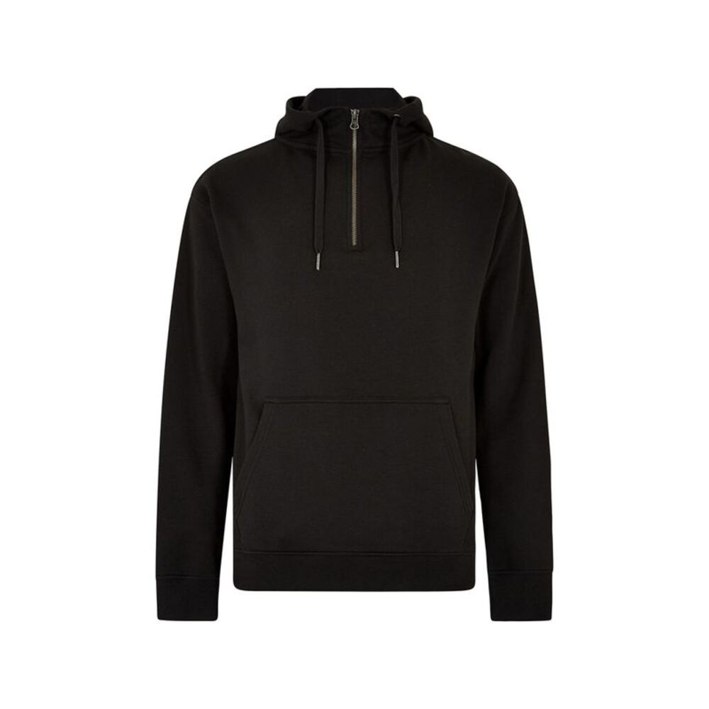 Kustom Kit Mens Quarter Zip Regular Hoodie / Black